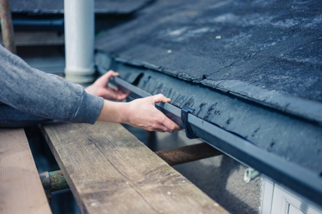 Clogged gutters can cause problems.